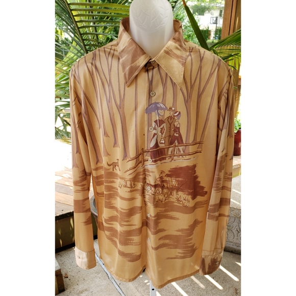 Augie Other - Vintage Augie 1970's Coach & Buggy Disco Shirt M